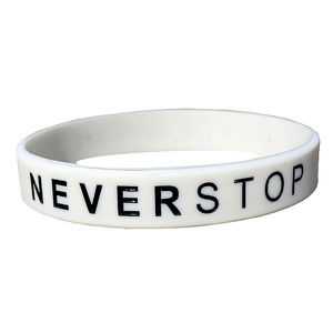 NEVER STOP - The Motivation You Wear! White/Black